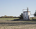 Gas well. Keystone Pipeline route. Arkansas City, Kansas