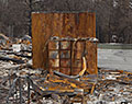 Industrial area. Aftermath of Camp Fire. Paradise, California.