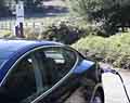 Tesla Model S at EV charging station